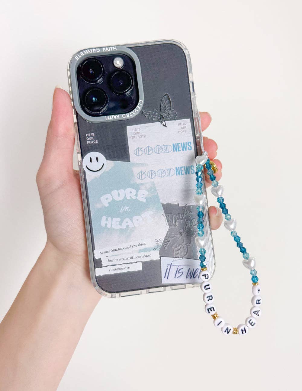 Pure in Heart Phone Charm