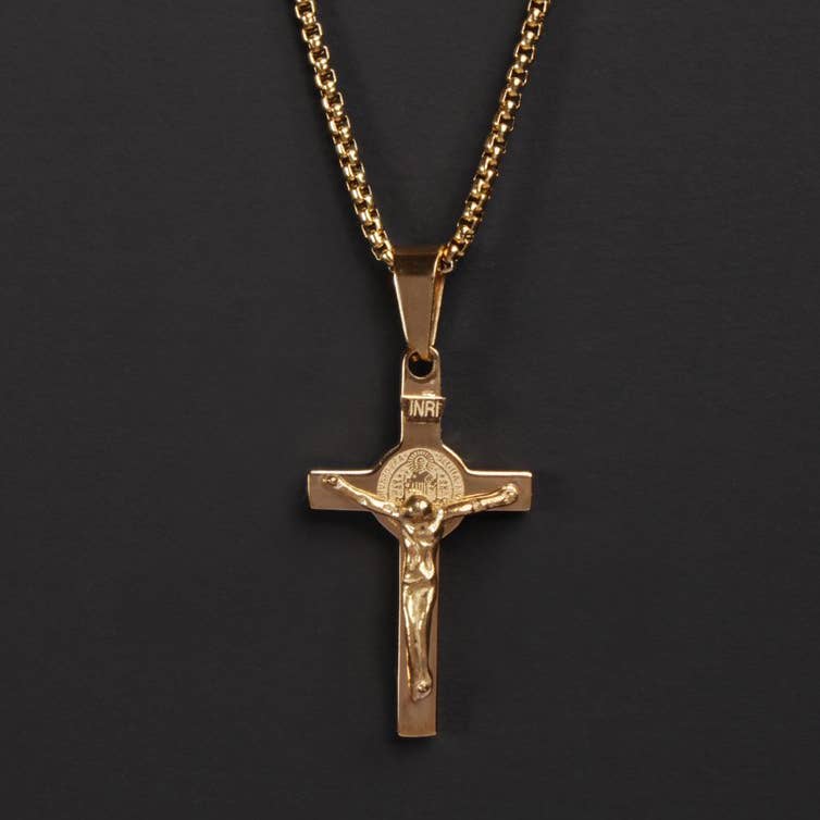 St. Benedict Gold Plated Crucifix – St. George