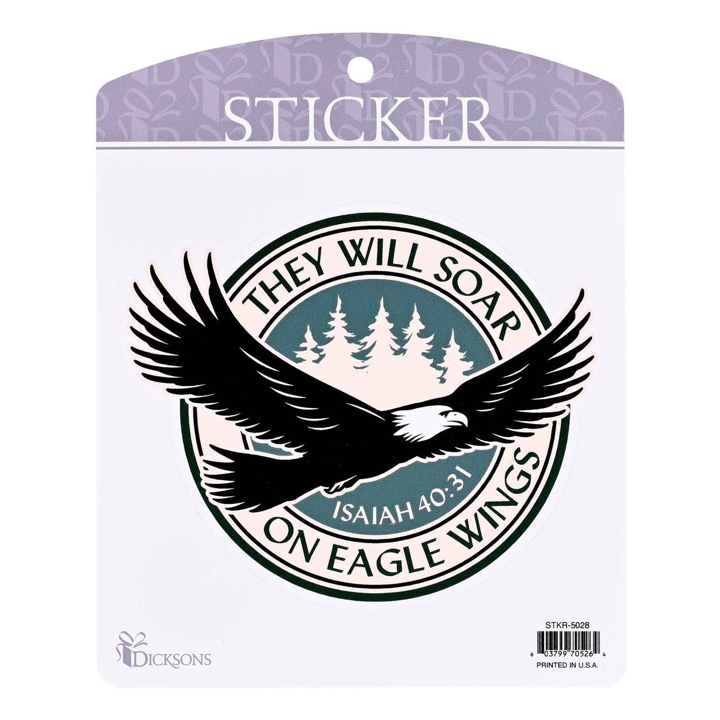 In Flight They Will Soar Eagle Sticker