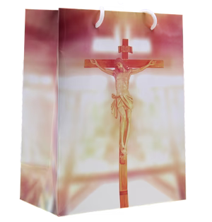 Gift Bag with Tissue Crucifix