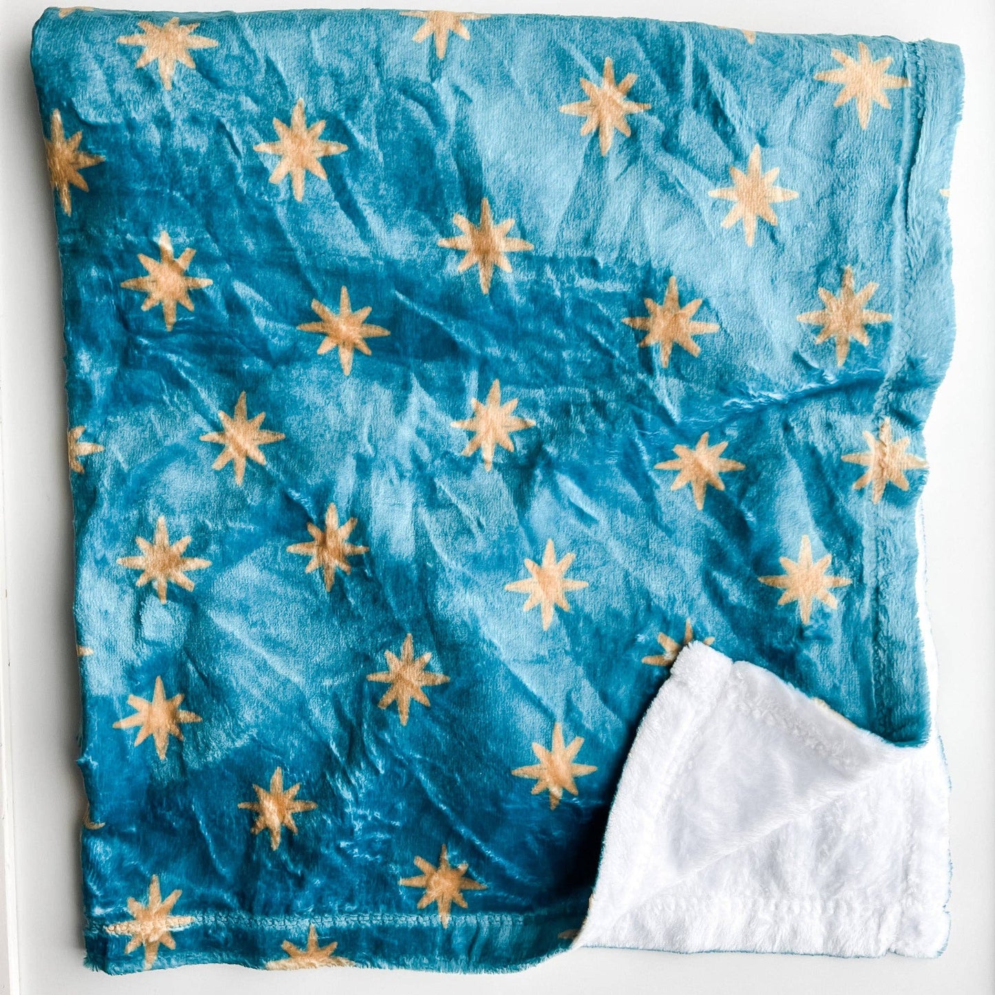 Our Lady of Guadalupe Stars Minky Baby Blanket