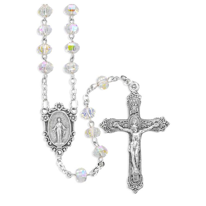 6mm Deluxe Faceted Crystal Bead Rosary