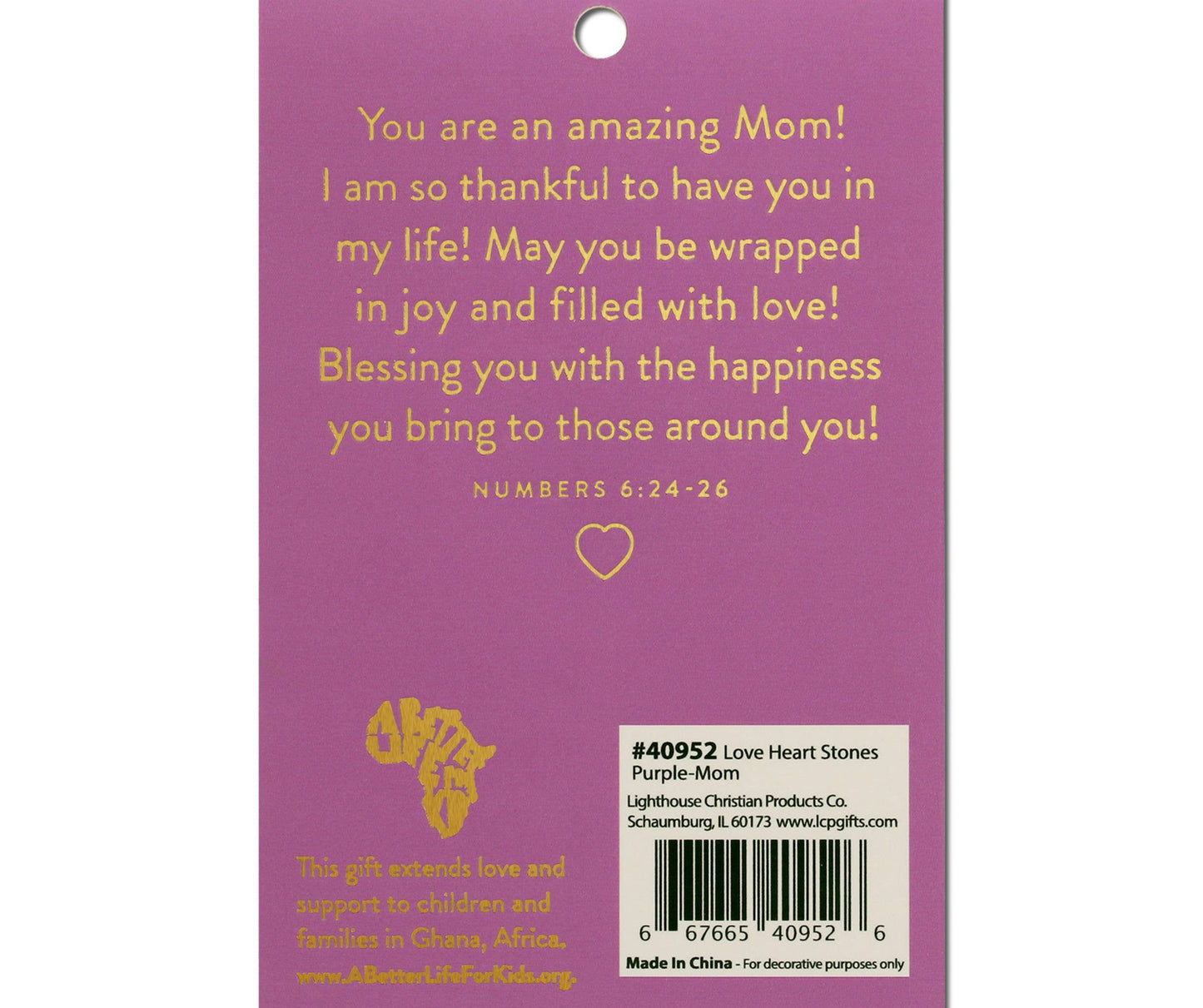 LCP Heart Stone Card I Love You Mom