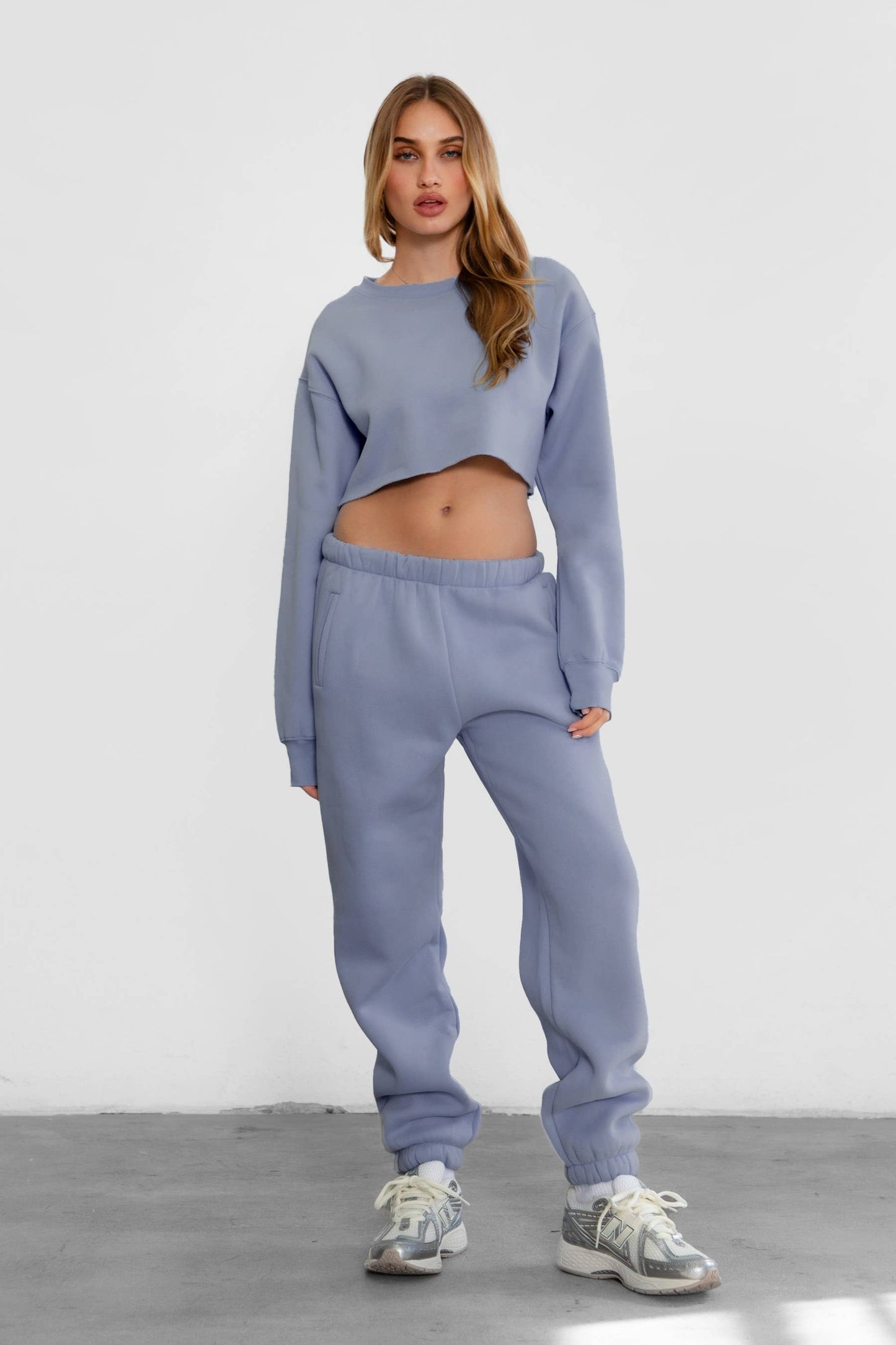 DOVE  Plush Fleece Lounge High Waist Sweatpants With Pockets