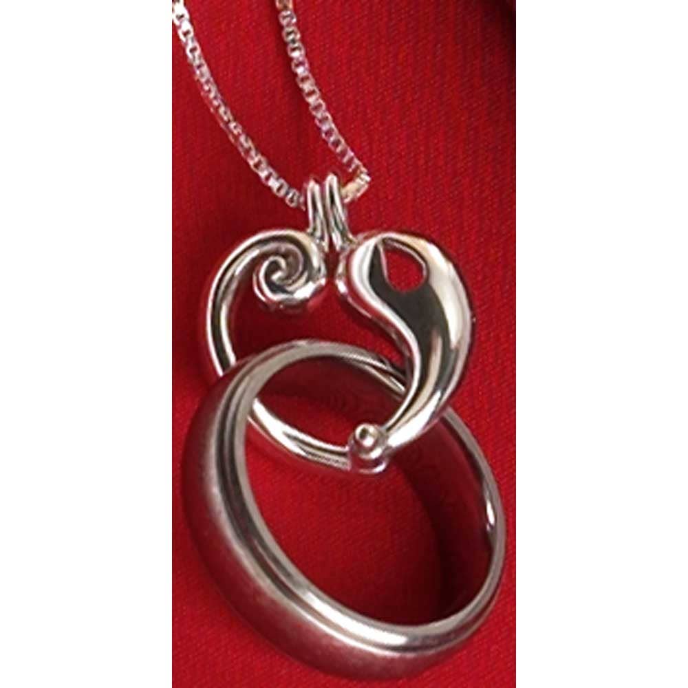 'The Reunion Heart' Ring Holder Necklace