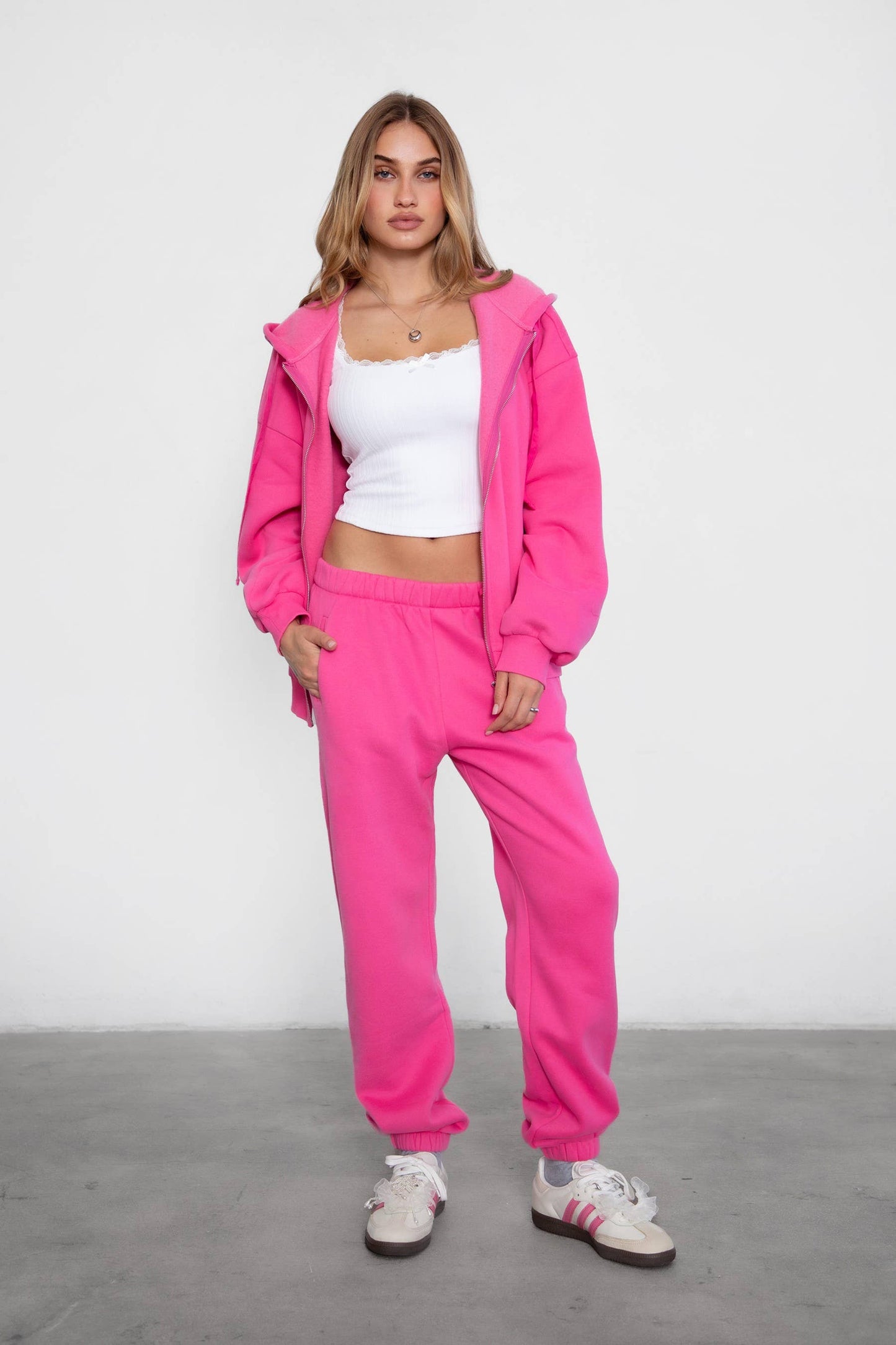 DOVE  Plush Fleece Lounge High Waist Sweatpants With Pockets