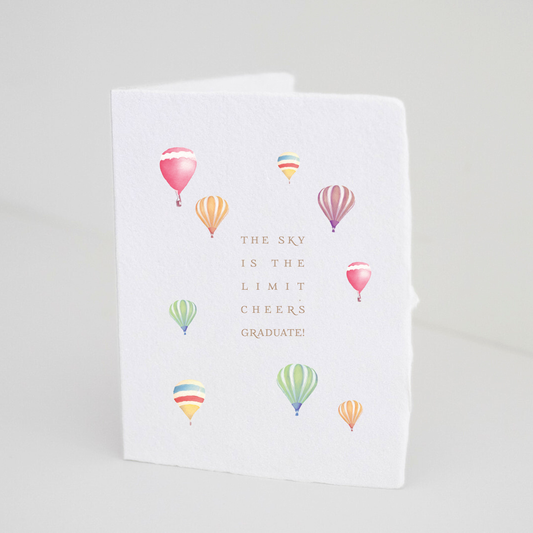 "Sky is the limit. Cheers Graduate" Graduation Card