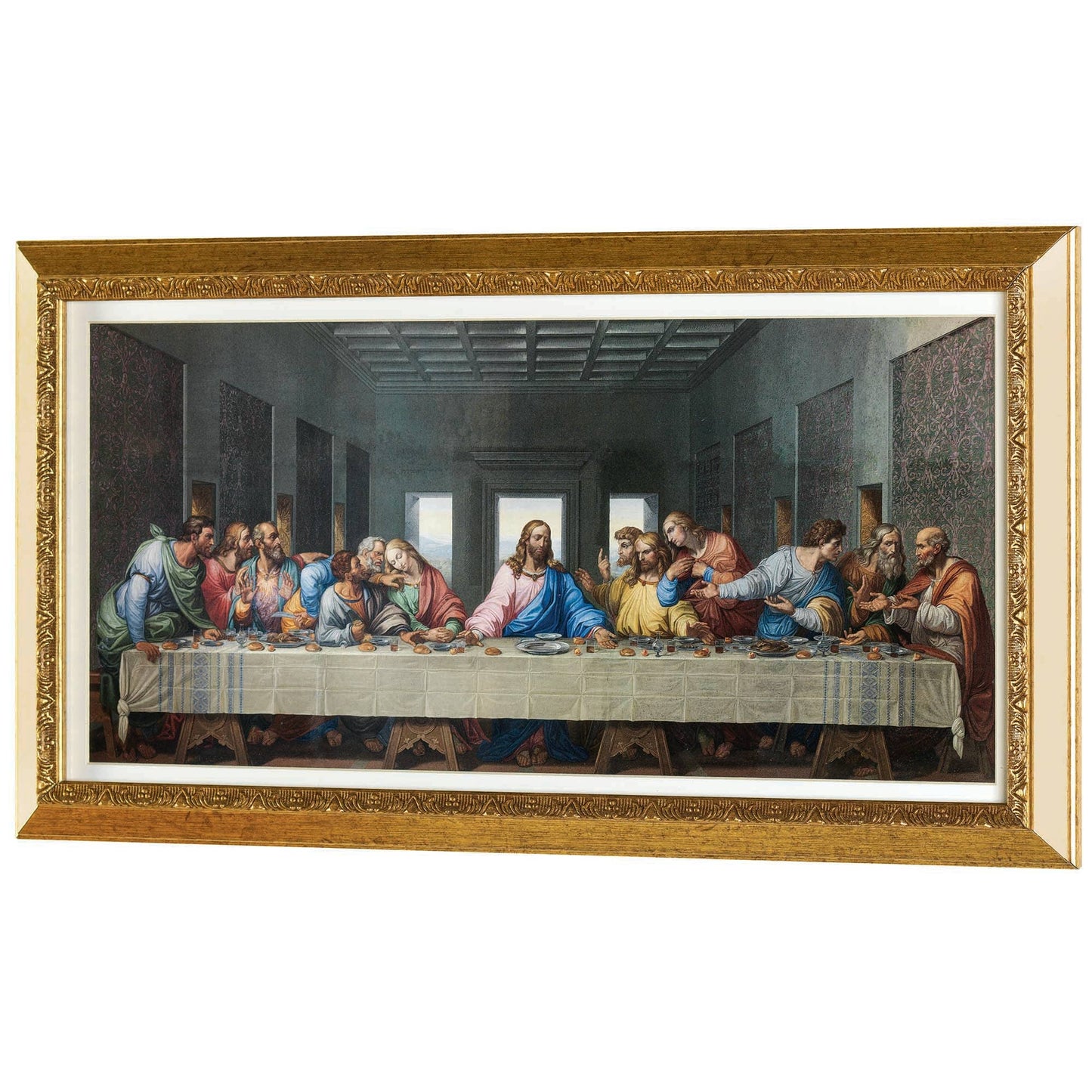 Framed Wall Art The Last Supper Gold