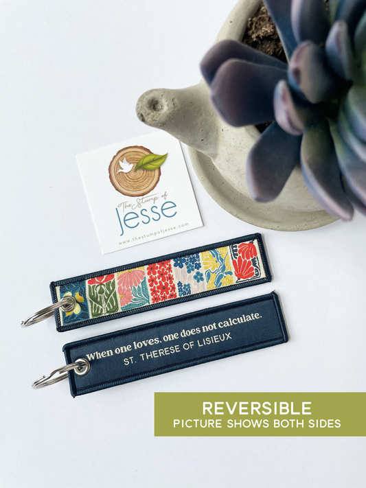 Therese of Lisieux - When One Loves Woven Keychain & Bag Tag