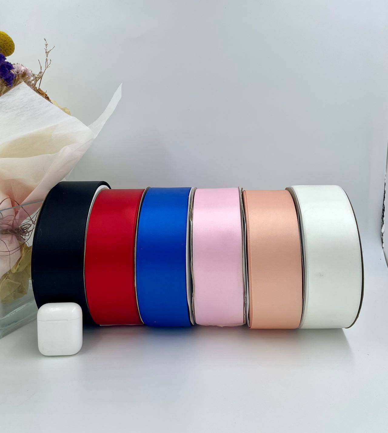 2 inch width&100 yards double faced fabric satin gift ribbon