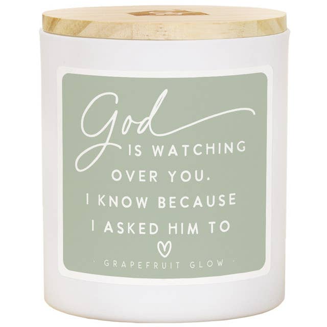 God Is Watching  Grapefruit Glow Soy Candle