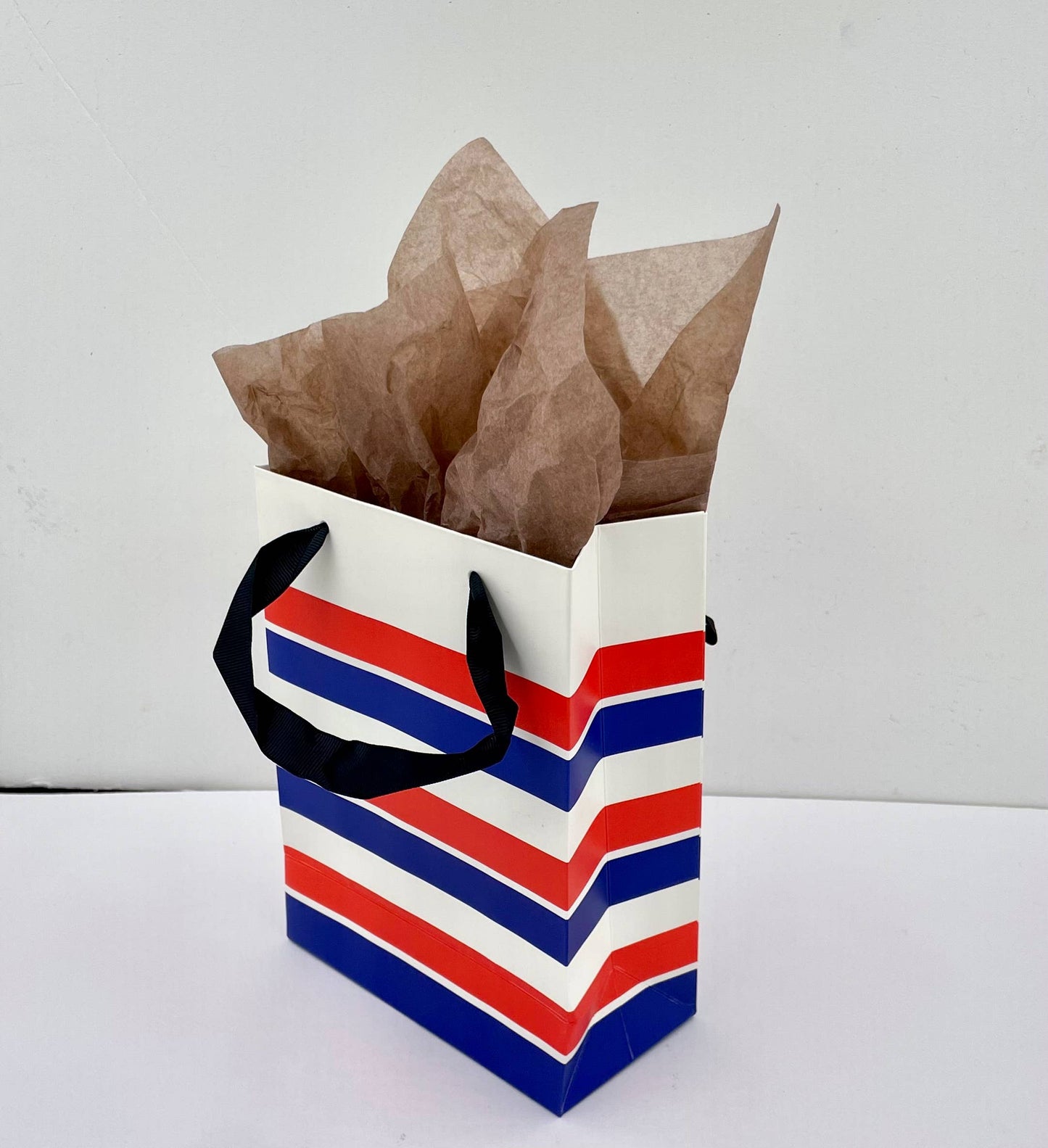 20pcs,4 sizes blue&white&red stripes gift bag