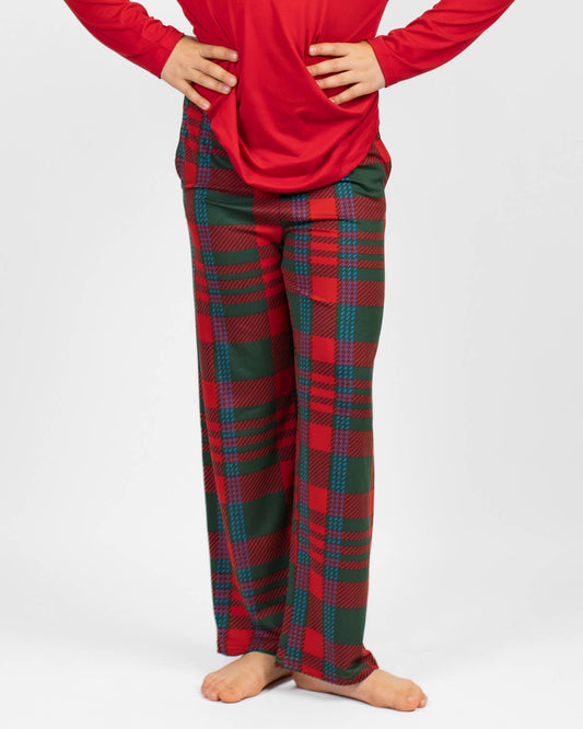 Youth Telluride Plaid Sleep Pants   Dark Green/Red/Blue   -Asst.