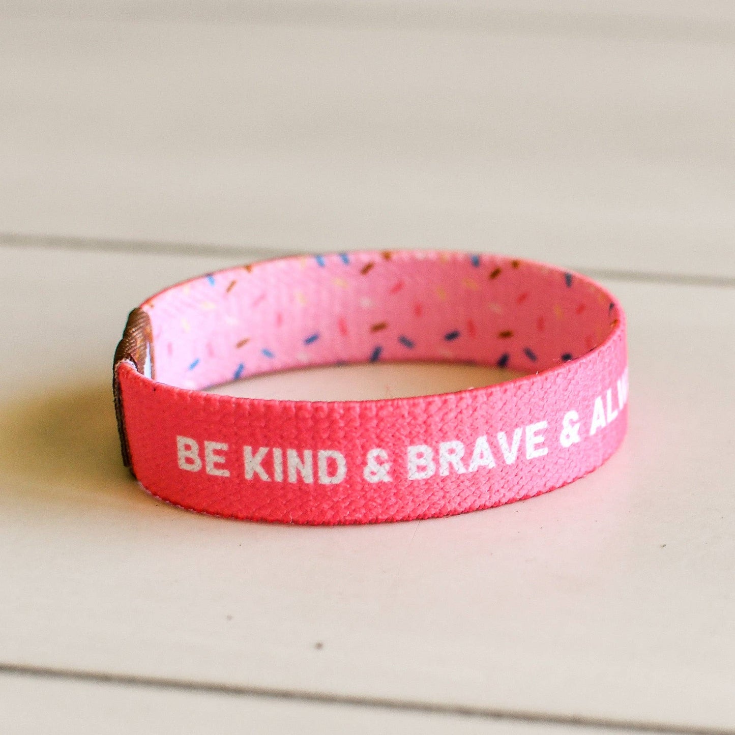 Kind and Brave Sprinkles Girls Elastic Bracelet