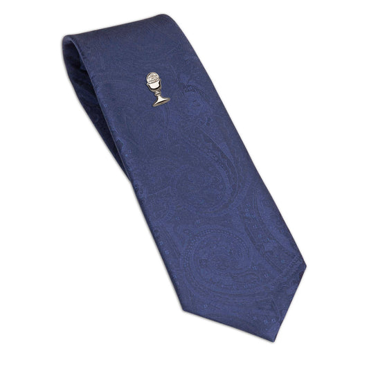 Boy's First Communion Tie and Chalice Pin Set