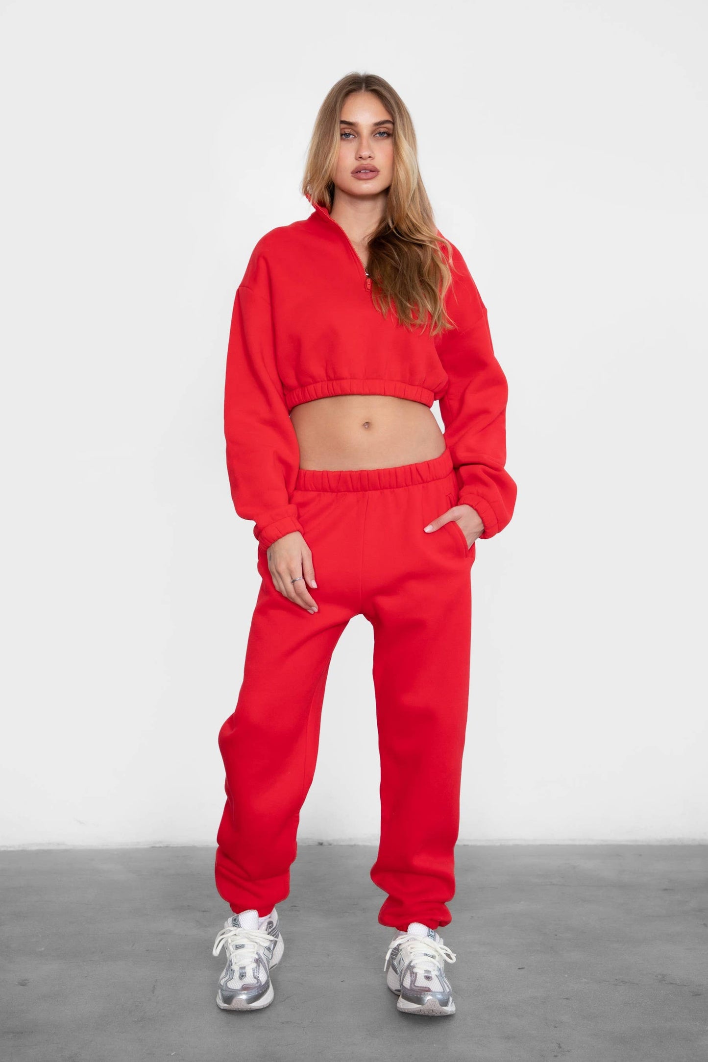 DOVE  Plush Fleece Lounge High Waist Sweatpants With Pockets