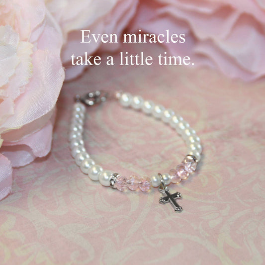 Even Miracles take a little Time 5" Bracelet