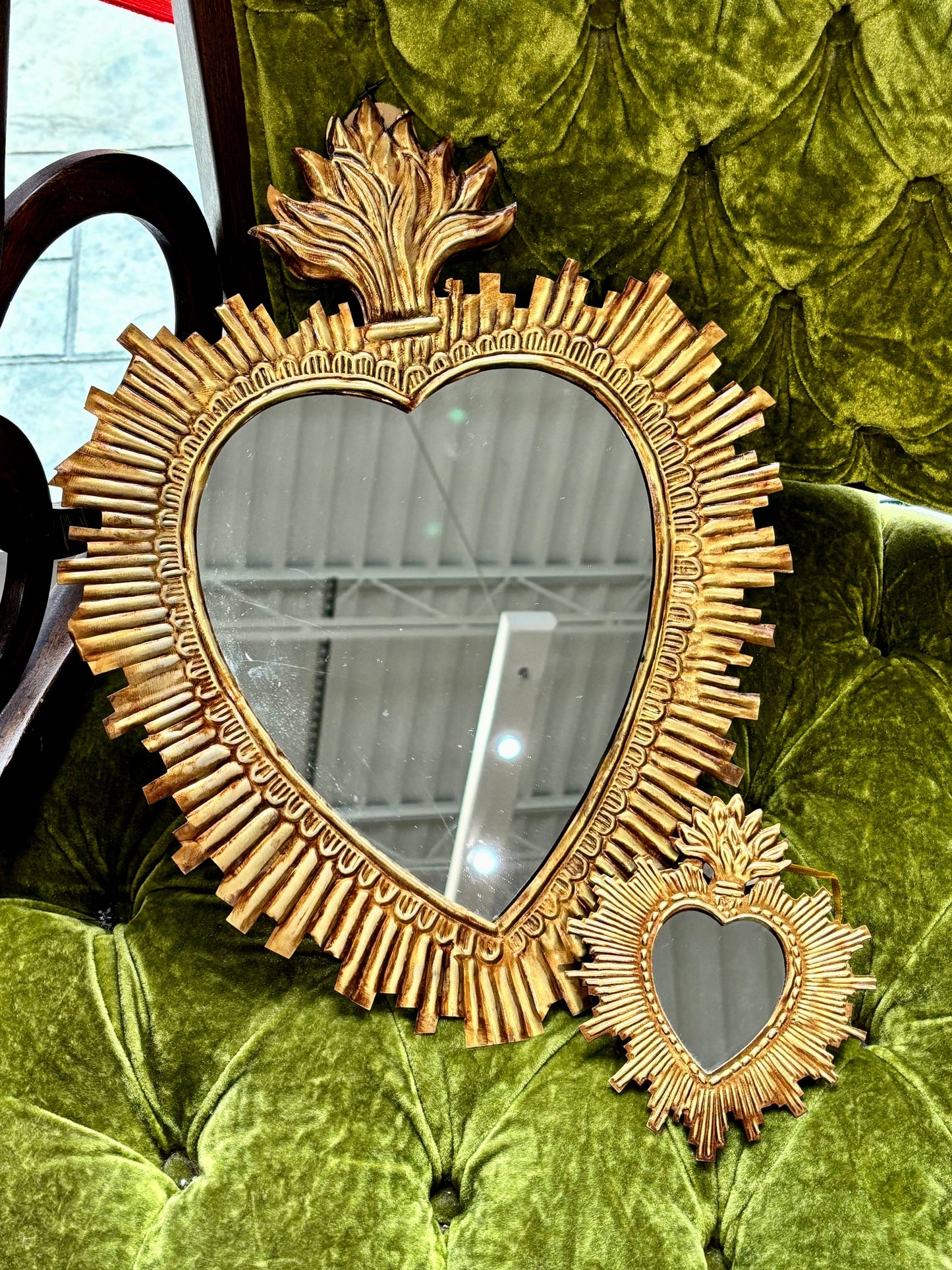 Tin Rays Sacred Heart Mirror