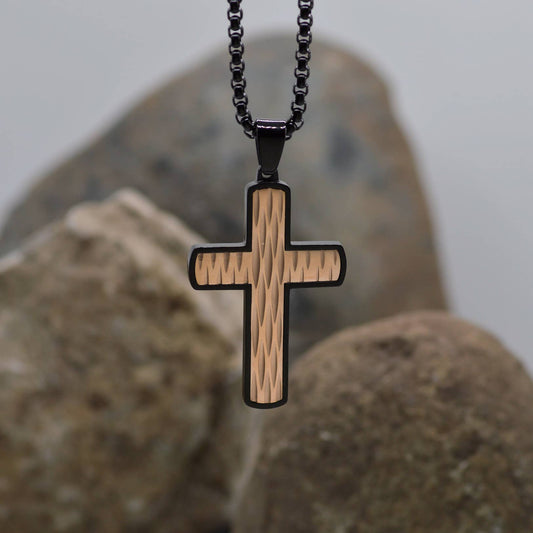 Copper/Black Cross Necklace