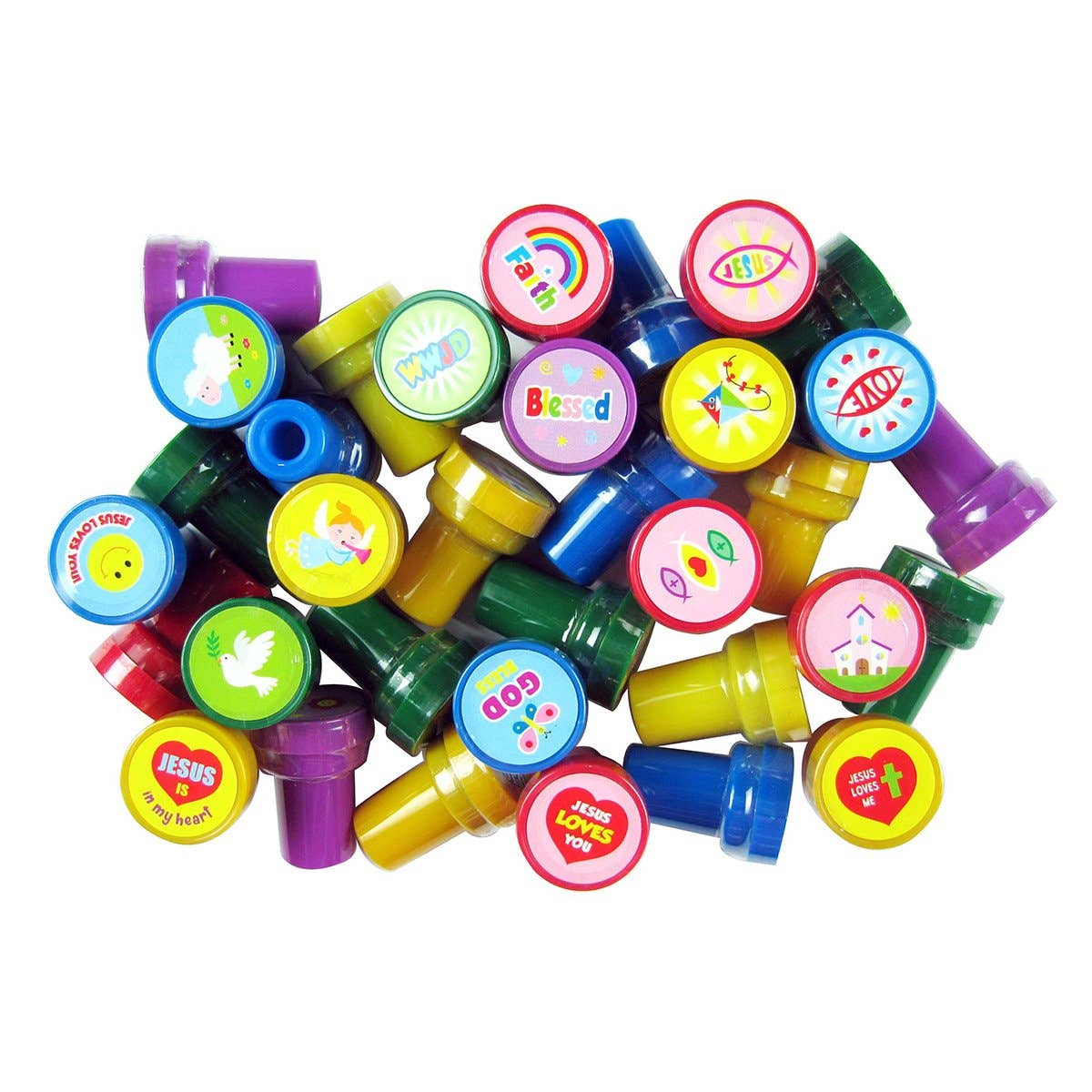 50 Pcs Religious Assorted Stampers for Kids