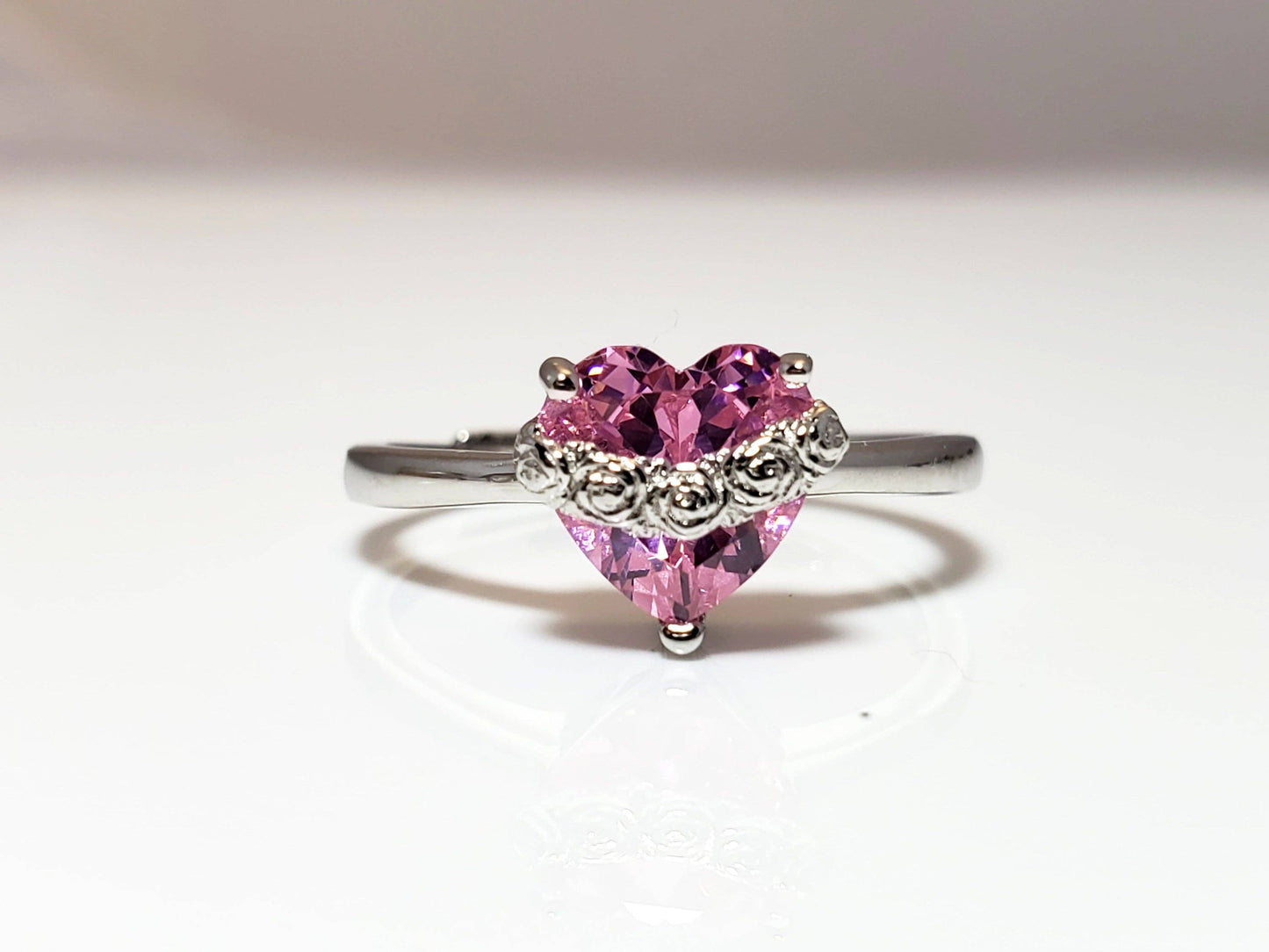 Adjustable Immaculate Heart Ring