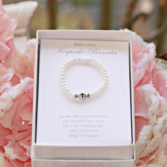 Infant to Bride Keepsake 4" Stretch Bracelet