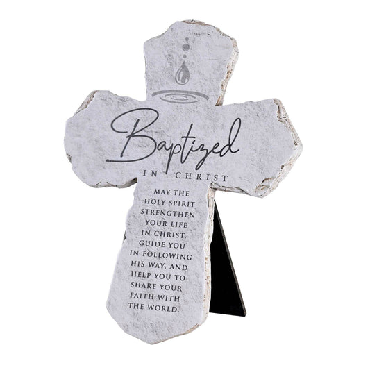 Tabletop Cross Baptized In Christ 7H