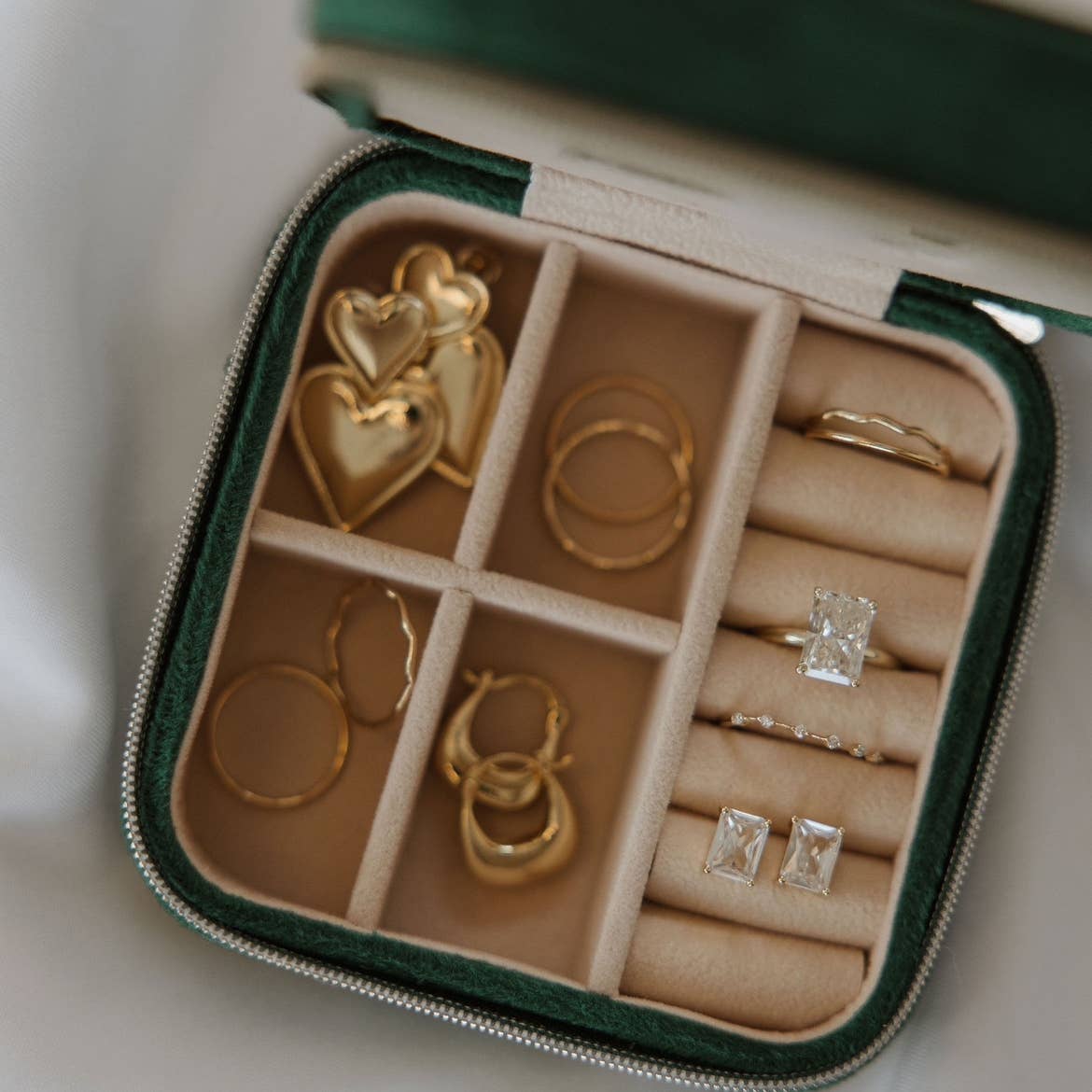 Goldie CZ Diamond Studs Earrings Gold Filled