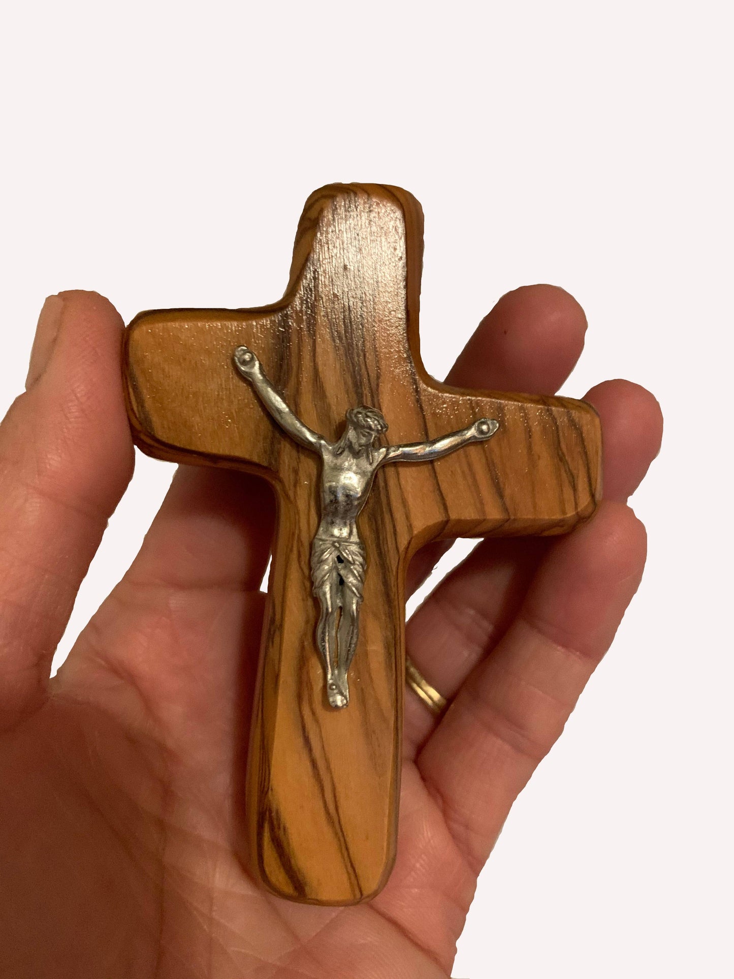 Olive Wood Palm Crucifix