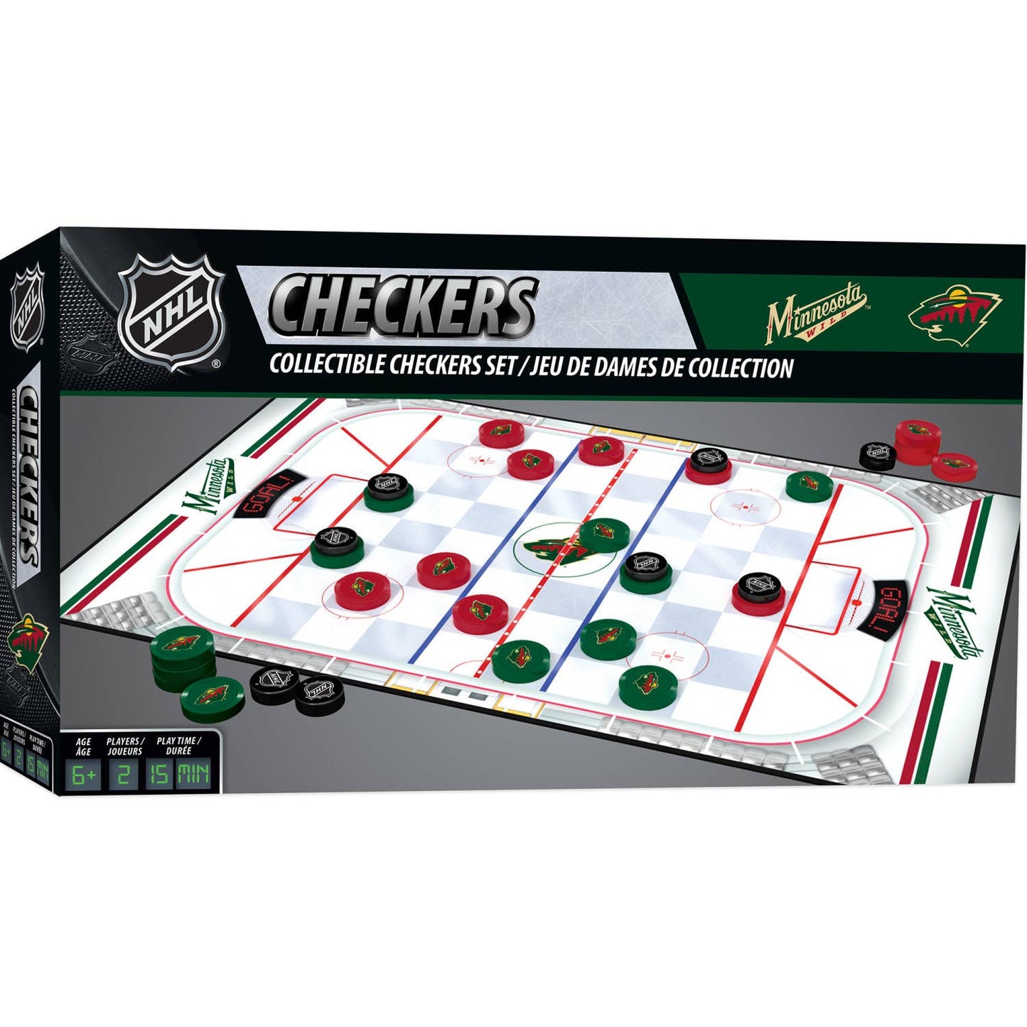 Minnesota Wild Checkers Board Game