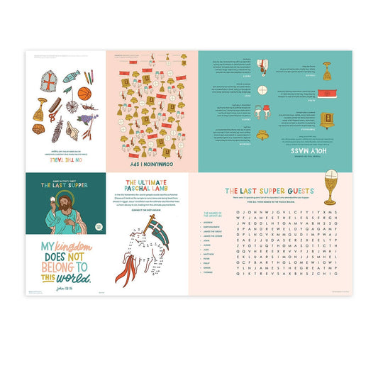 Last Supper Jumbo Activity Sheet - Pack of 3