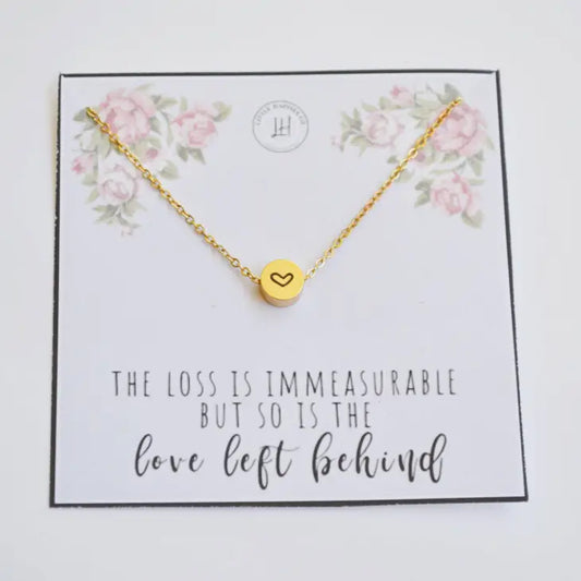 Loss & Grief Gold Heart Necklace