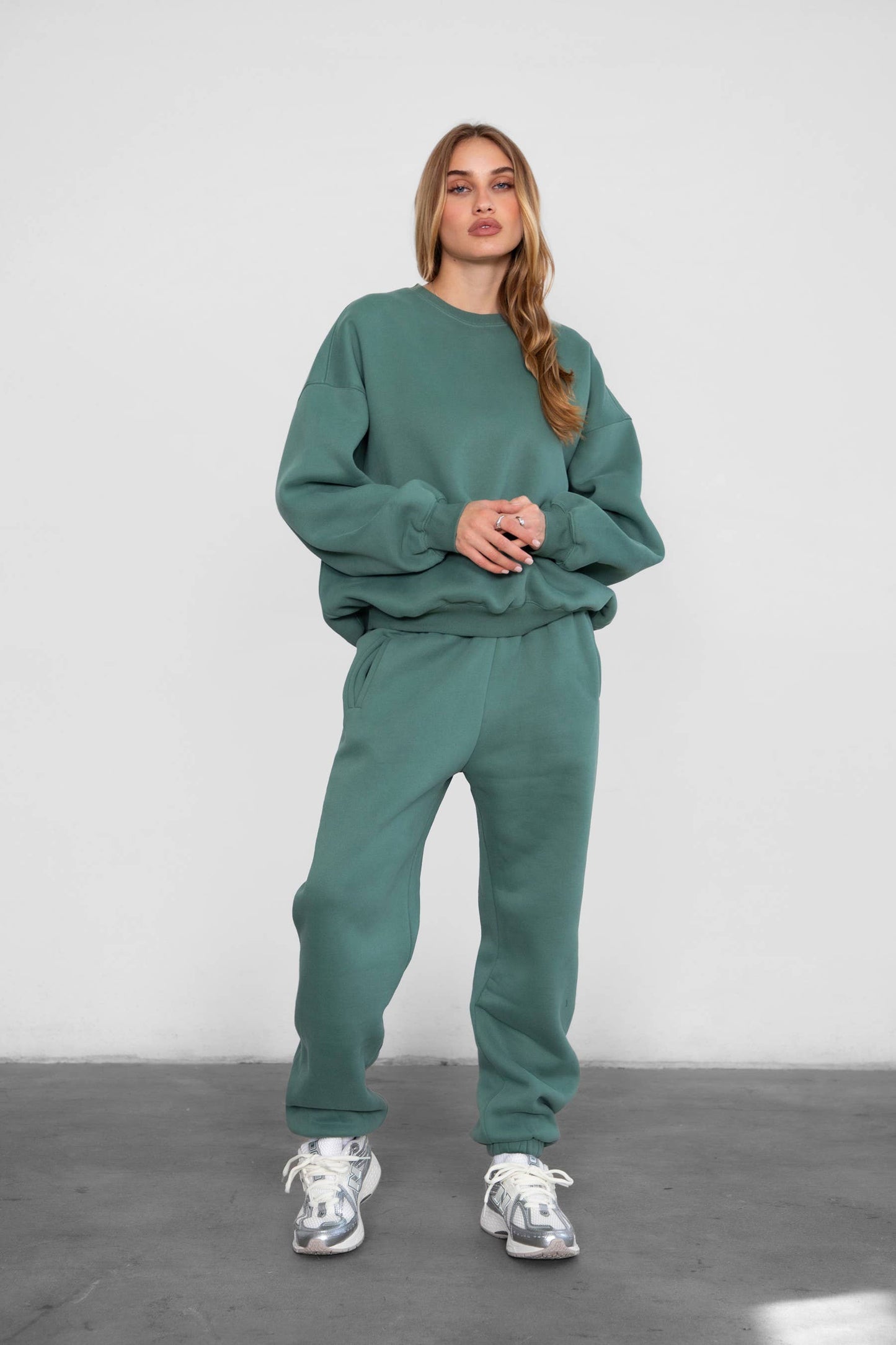 DOVE  Plush Fleece Lounge High Waist Sweatpants With Pockets