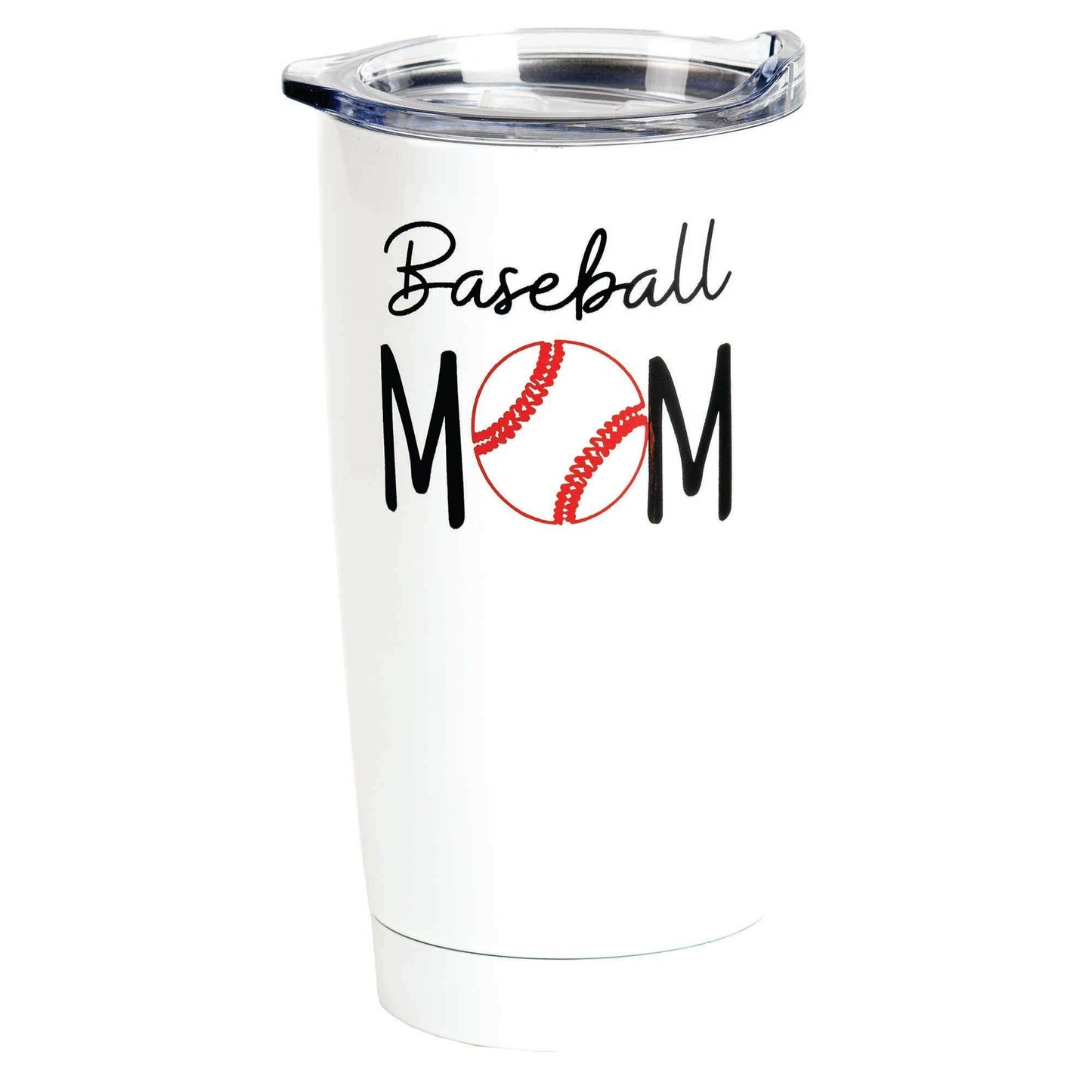 Baseball Mom Stainless Steel Tumbler White 20 oz