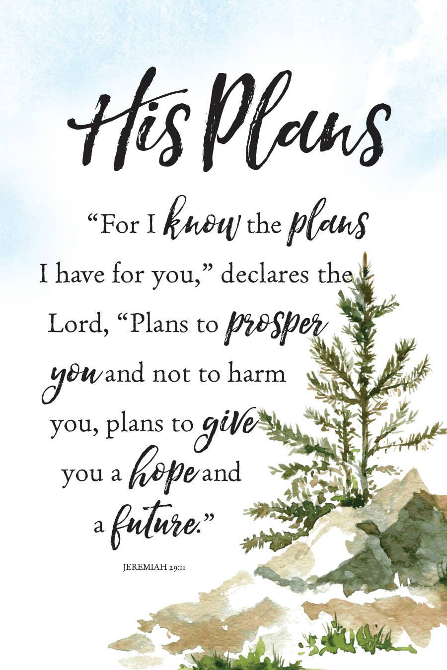 His Plans-"For I Know" - Woodland Grace 6X9 Wood Plaque