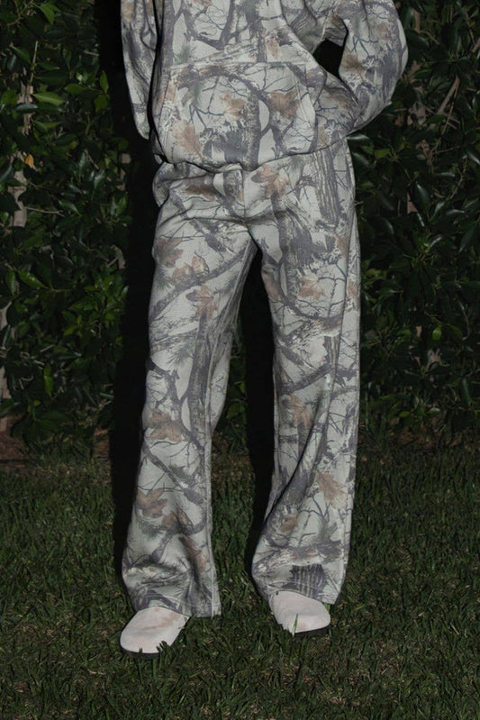 ELK Woodland Camo Fleece Wide Leg Sweatpants