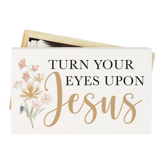 Turn Eyes On Jesus Wooden Prayer Box