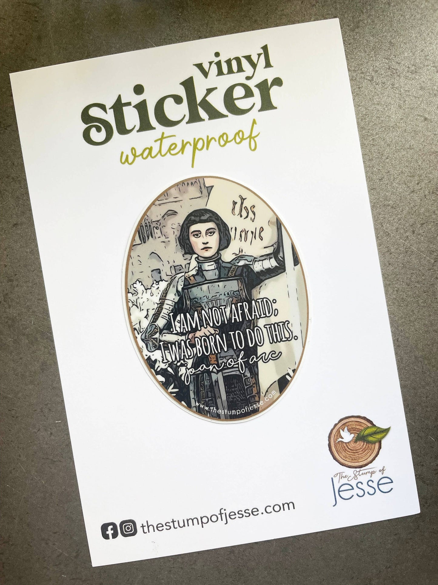 St. Joan of Arc Sticker Waterproof Catholic Sticker