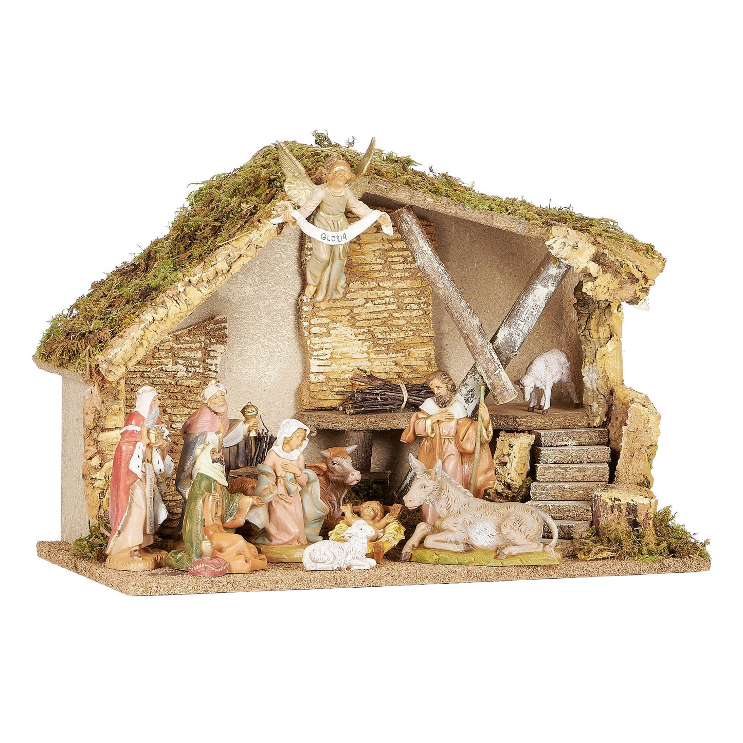 Fontanini 11-Piece Nativity Set/ Italian Stable – 5" Scale