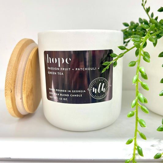 "HOPE" Soy Wax Blend Candle 13 oz. (pack of 2)