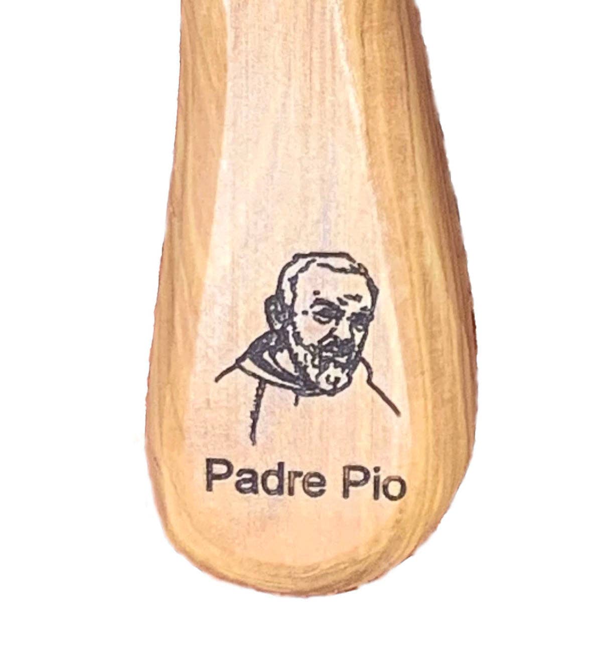 Padre Pio - Engraved Holding Cross