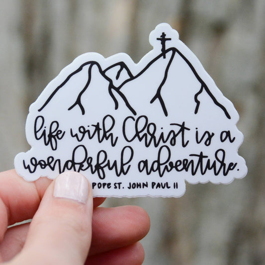 Life With Christ - Pope St. John Paul II Vinyl Sticker