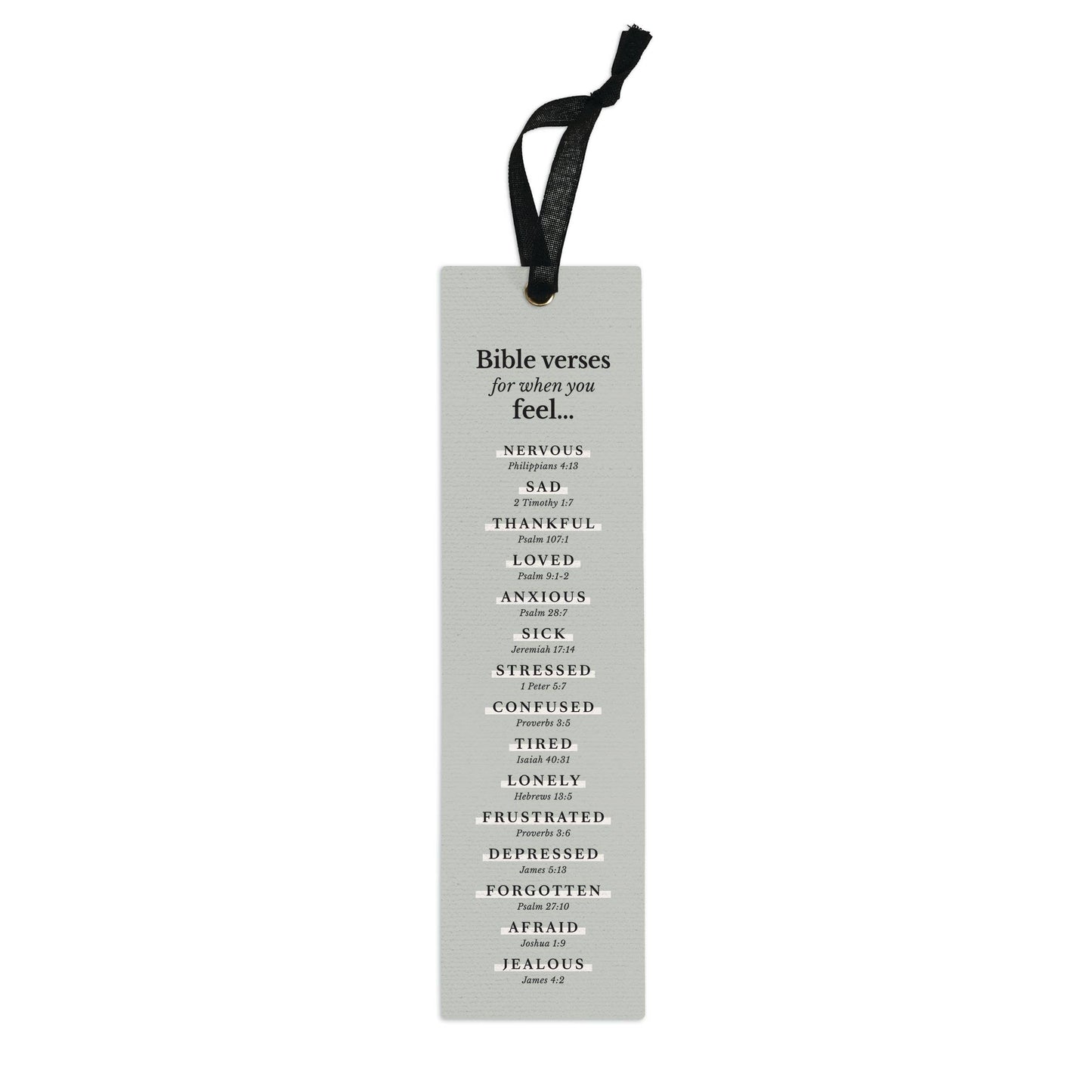 Bible Verses Linen Bookmark