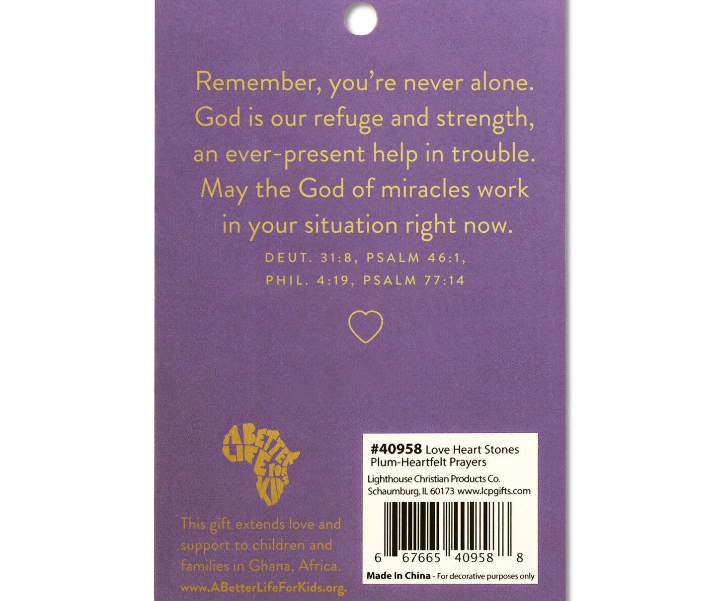 LCP Heart Stone Card Heartfelt Prayers