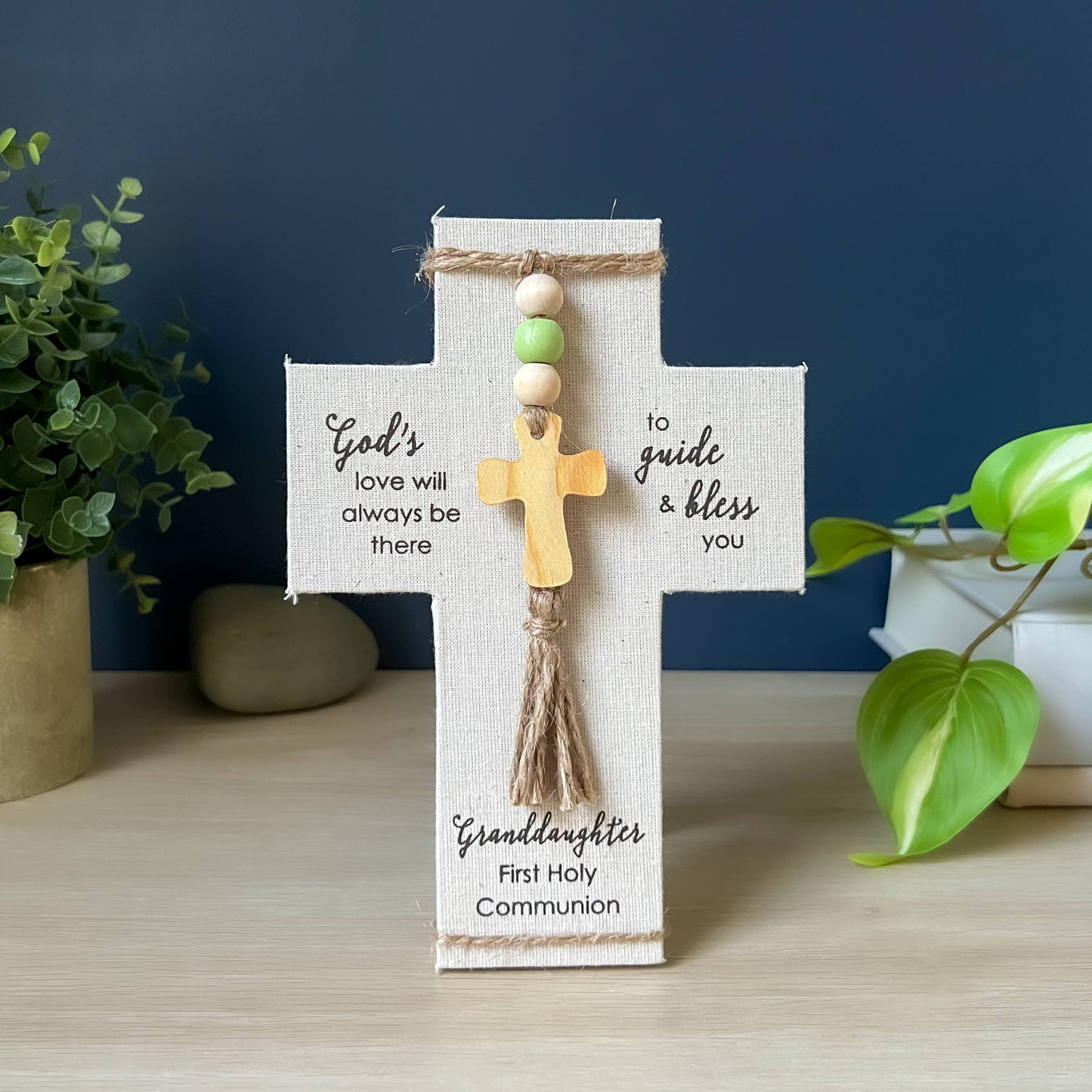 Grandchild First Communion Fabric Crosses