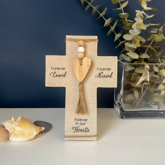 Forever Loved Fabric Cross