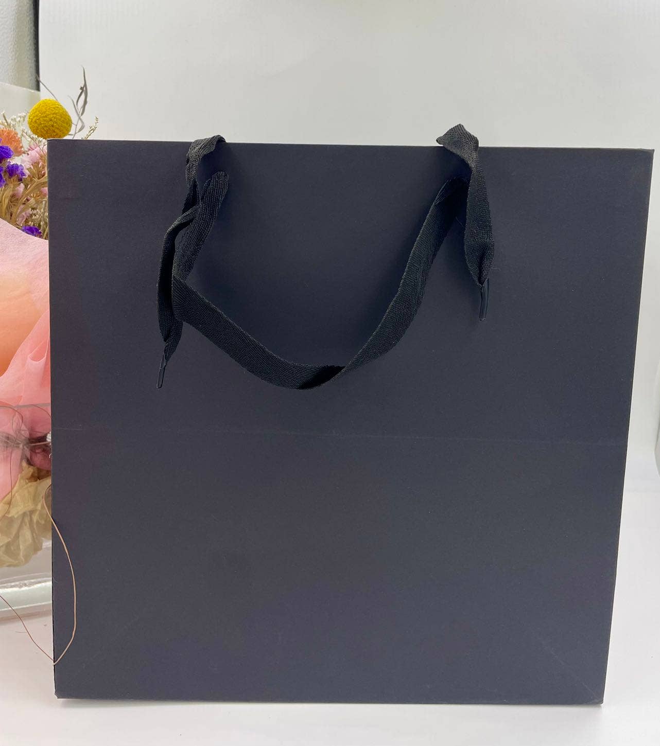 10pcs, Square black gift bag  four sizes with free tissue