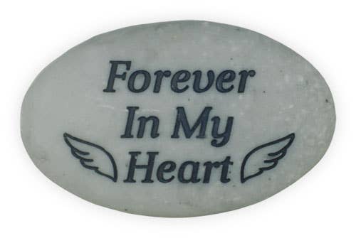 Forever In My Heart Paw Print Stone