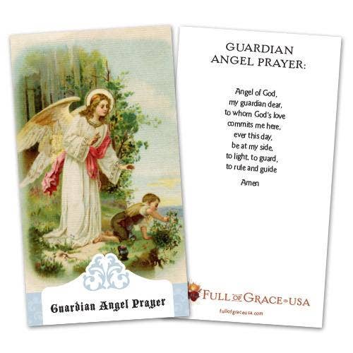 Guardian Angel Holy Card