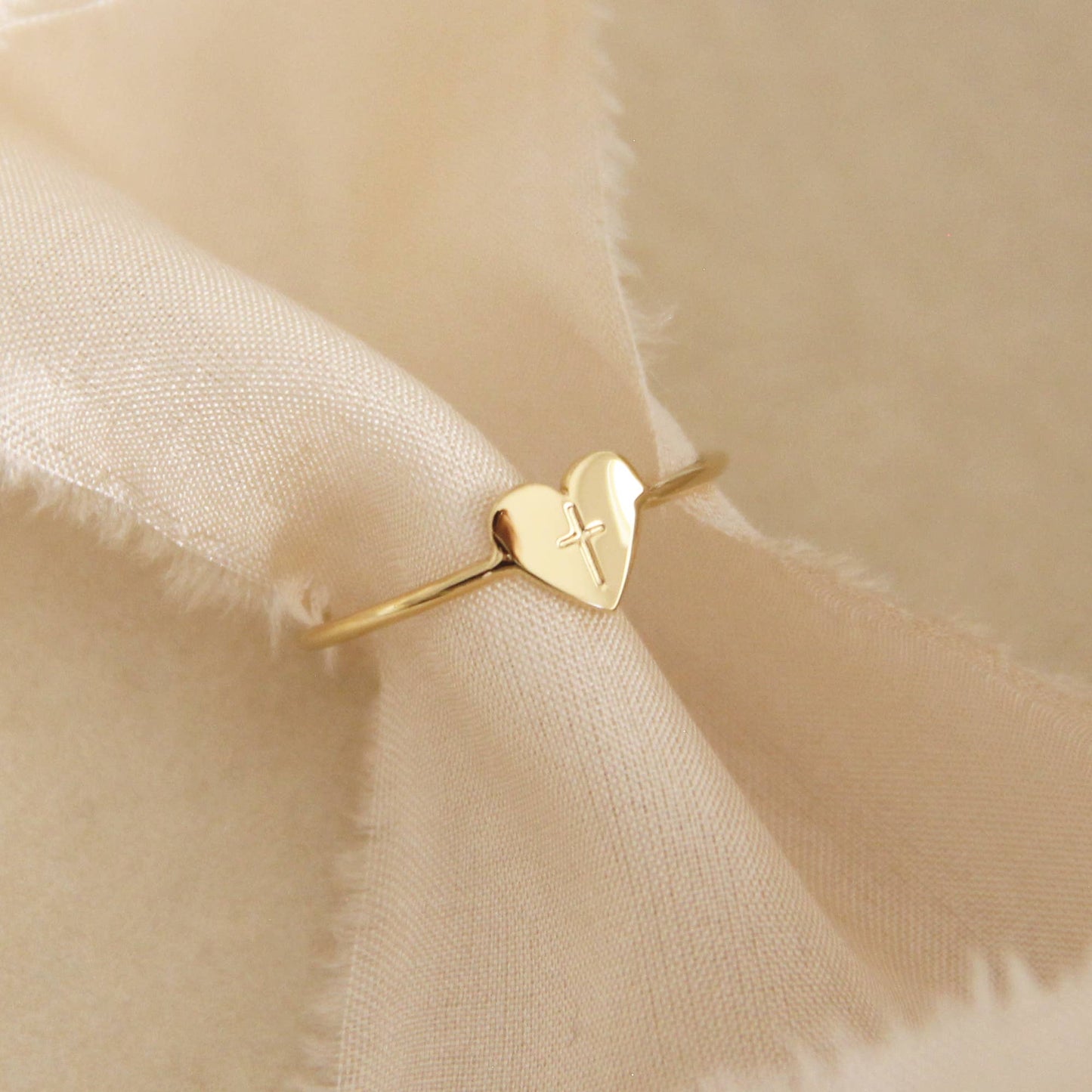 Cross Heart Ring